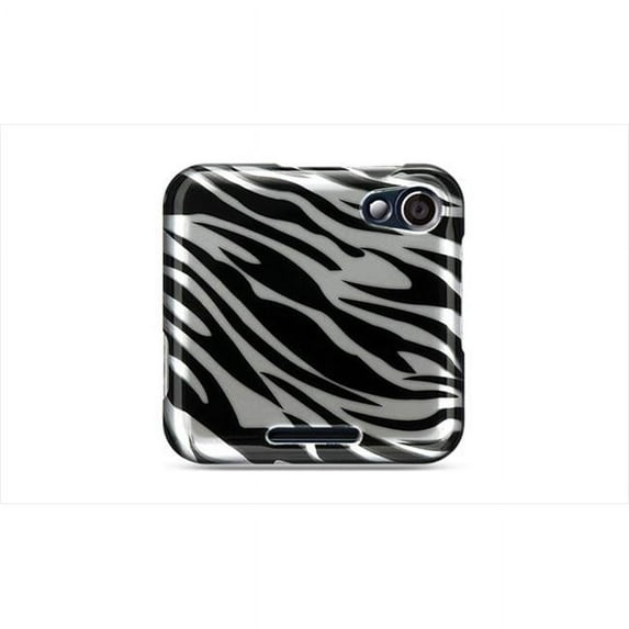 DreamWireless CAMOTFLIPOSLZ Motorola Flipout-Mb511 Crystal Case, Silver Zebra