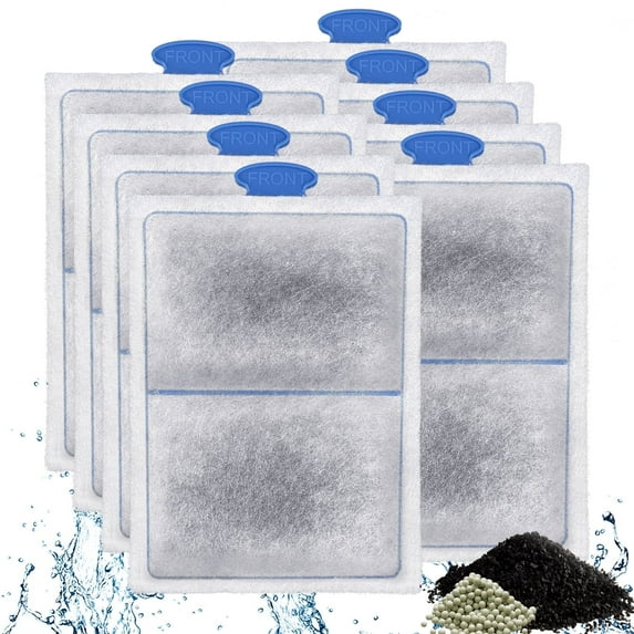 Driamor Aquatic Power Fish Tank Filtration Cartridges with Carbon & Zeolite for Top Fin Silenstream PF-L, 8 Pack