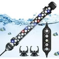 thumbnail image 1 of driamor Submersible Aquarium LED Light, 8 Inches Fish Tank Lamp with 3 Rows RGB Beads, 24/7 Auto Cycly Mode, 4 Scenes Mode, Timer Mode, 7 Colors Mode and Brightness Adjustable, IP68 Waterproof, 1 of 8
