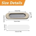 thumbnail image 1 of No Drill Hardware Self Adhesive Cabinet Handle Oval Pull No Drill Hardware Flat Sliding Door Pull Handle forDrawer Closet Vanity Barn Door Modern Kitchen Bathroom Upgrade, 1 of 7
