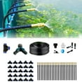 thumbnail image 1 of drip Irrigation kit, Automatic Garden Watering System, Quick Connector and 360-degree Bending Dropper atomizing Copper Nozzle, Garden Plant Lawn Courtyard Watering System. (25spray nozzles), 1 of 7