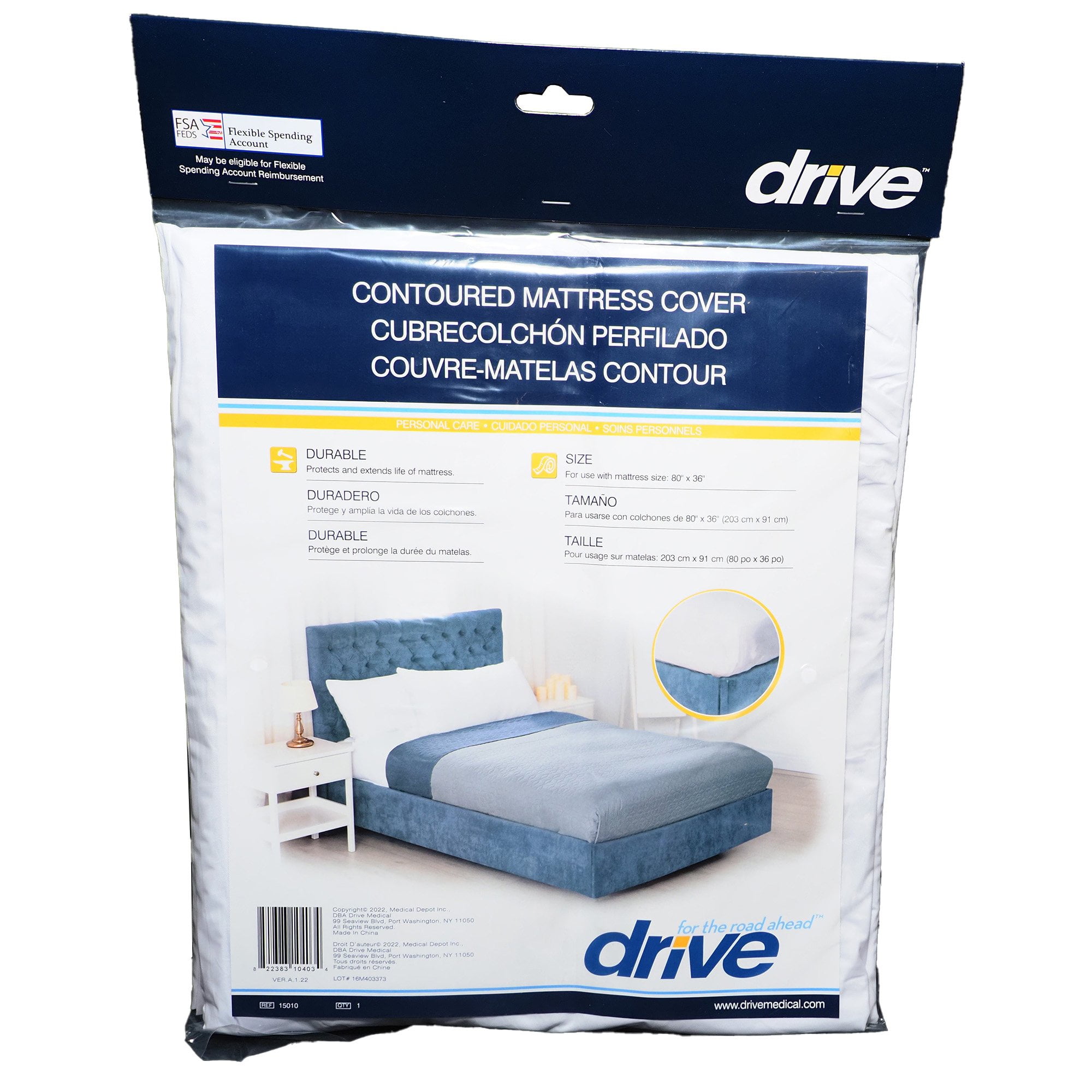 drive Mattress Cover 36 x 80 x 6" Vinyl For Twin Sized Mattresses 15010