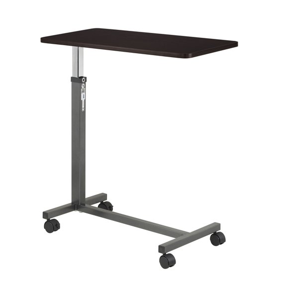 Drive Overbed Table Non-Tilt Top Walnut 28 to 45" Height Range 13067