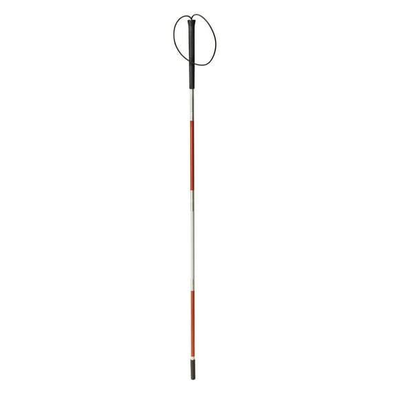 drive White / Red Aluminum Folding Cane For The Blind 45-3/4 Inch Height