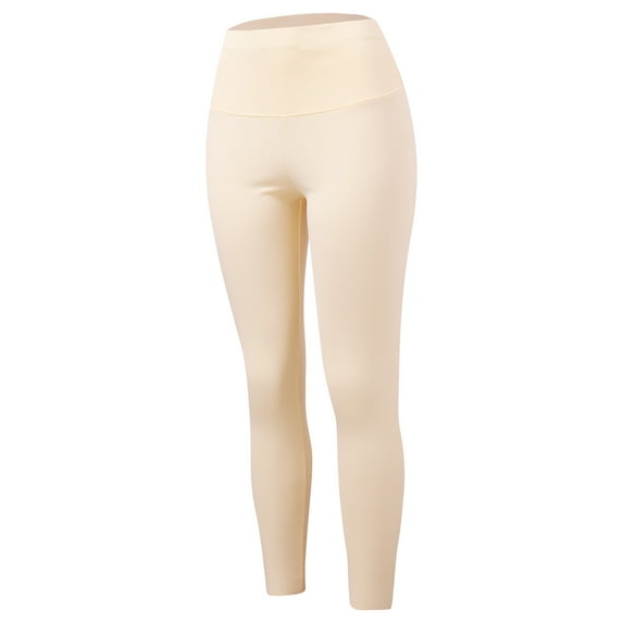 drpgunly Leggings For Women Thermal Trousers For Women Crew Neck Lined Thermal Pants Winter Trousers Slim Leggings 1 Pack Pants Thermal Leggings Underwear Long Johns For Women Black L