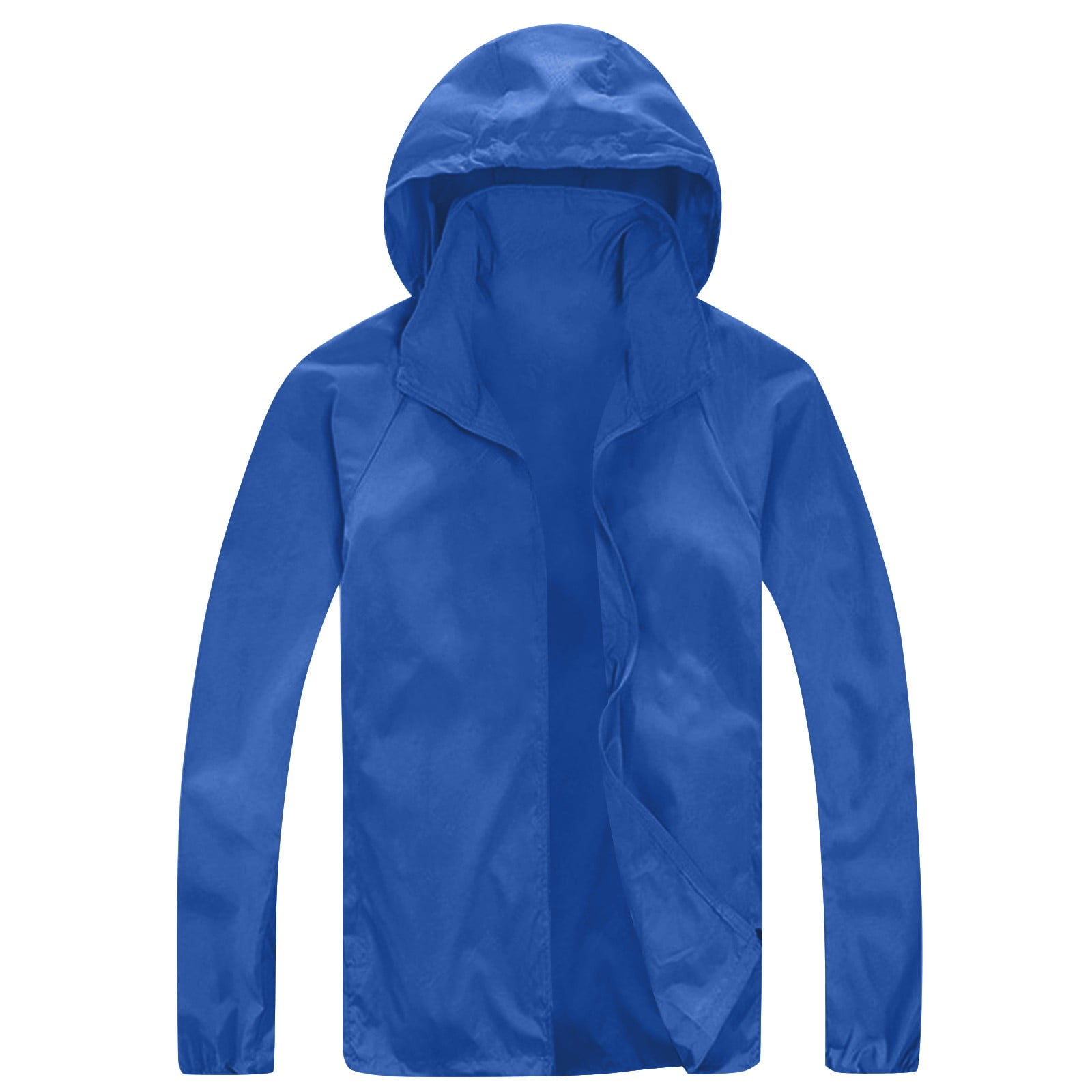 drpgunly Raincoat for Women,Outdoor Plus Size Solid Rain Jacket，Hooded