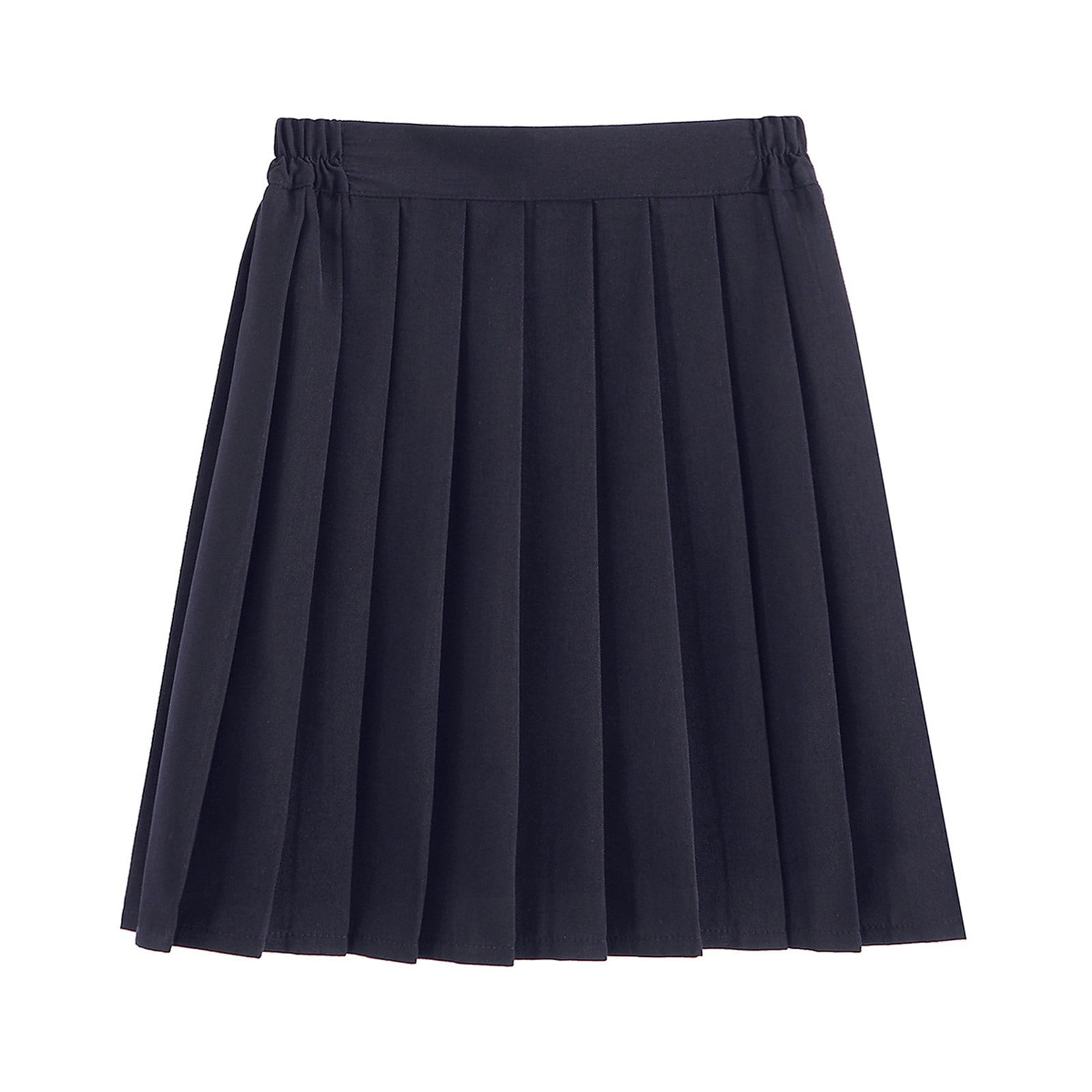 SHOOYING Girls Women's Pleated Skirt School Uniform Mini Skirts, Size 2  Years - US 2XL