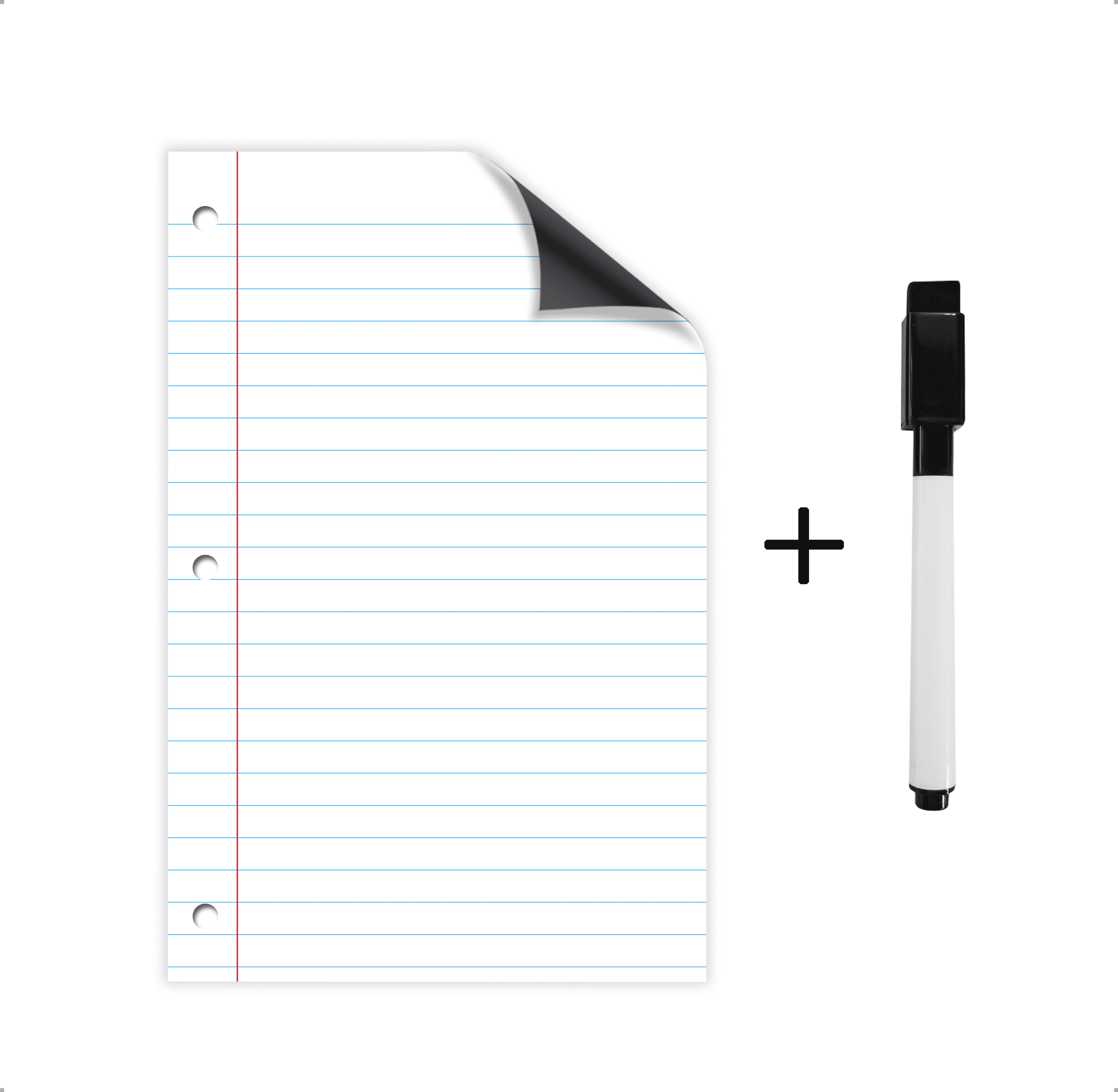 dry erase sheet notebook design. 11x17 inches. comes with 1