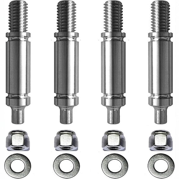dryer parts - Dryer Drum Roller Shaft Replacement Kit W10359271 W10359272 - Front & Rear Support Wheel Axle Set for Dryers - Parts Silver