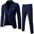 thumbnail image 1 of dtydtpe blazer for men men's suit slim 3-piece suit r business wedding party jacket vest & pants jackets for men, 1 of 8