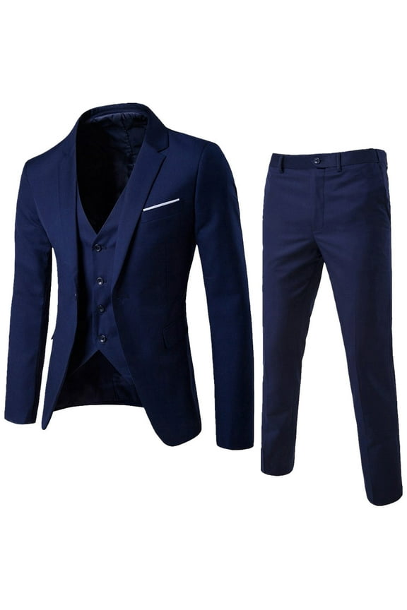blazer for men men's suit slim 3-piece suit r business wedding party jacket vest & pants jackets for men
