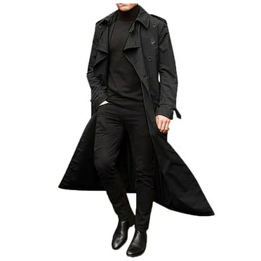 dtydtpe winter coats for men long trench coat double coats belt loose jacket mens long sleeve tops