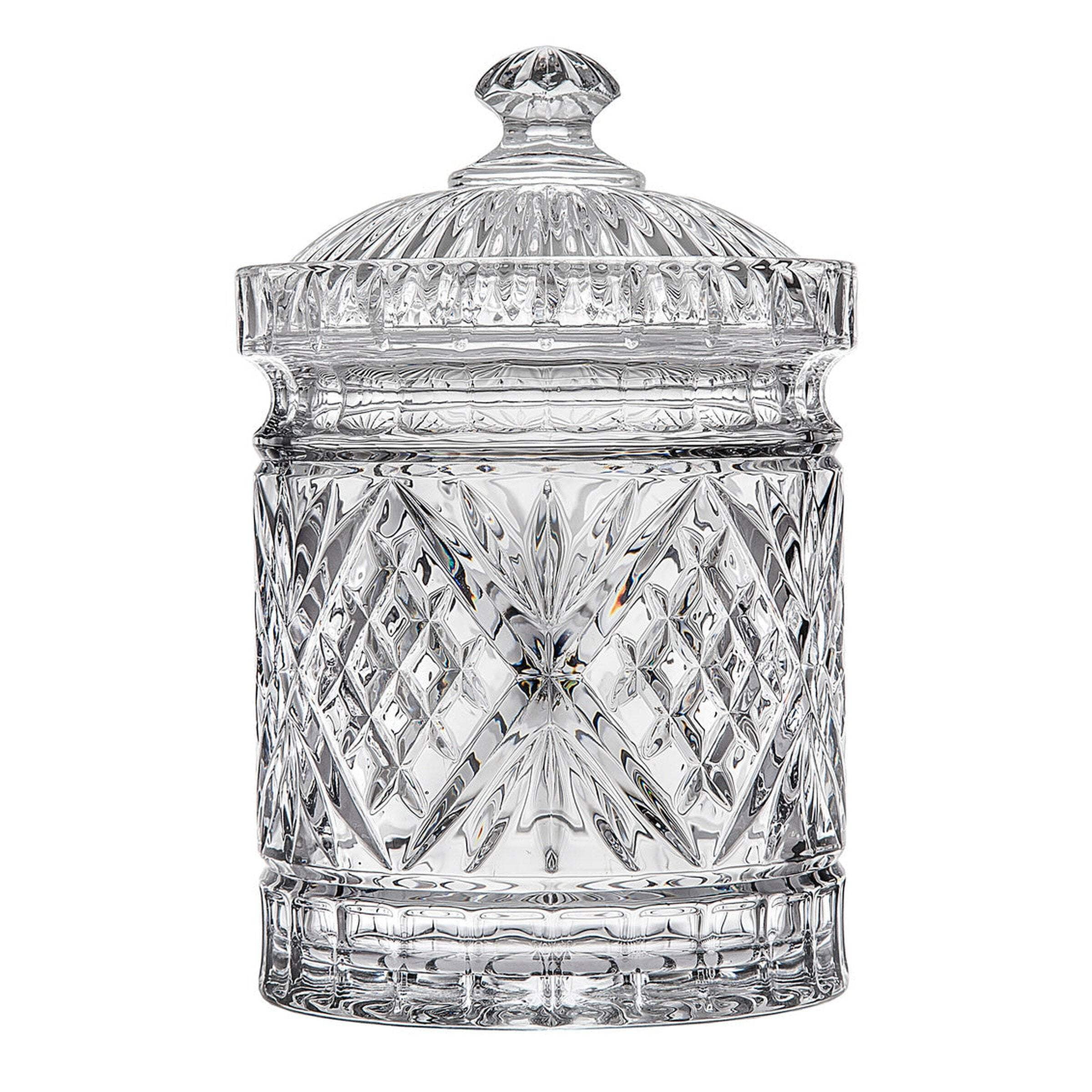 Large Clear Crystal Traditional Kitchen Canister