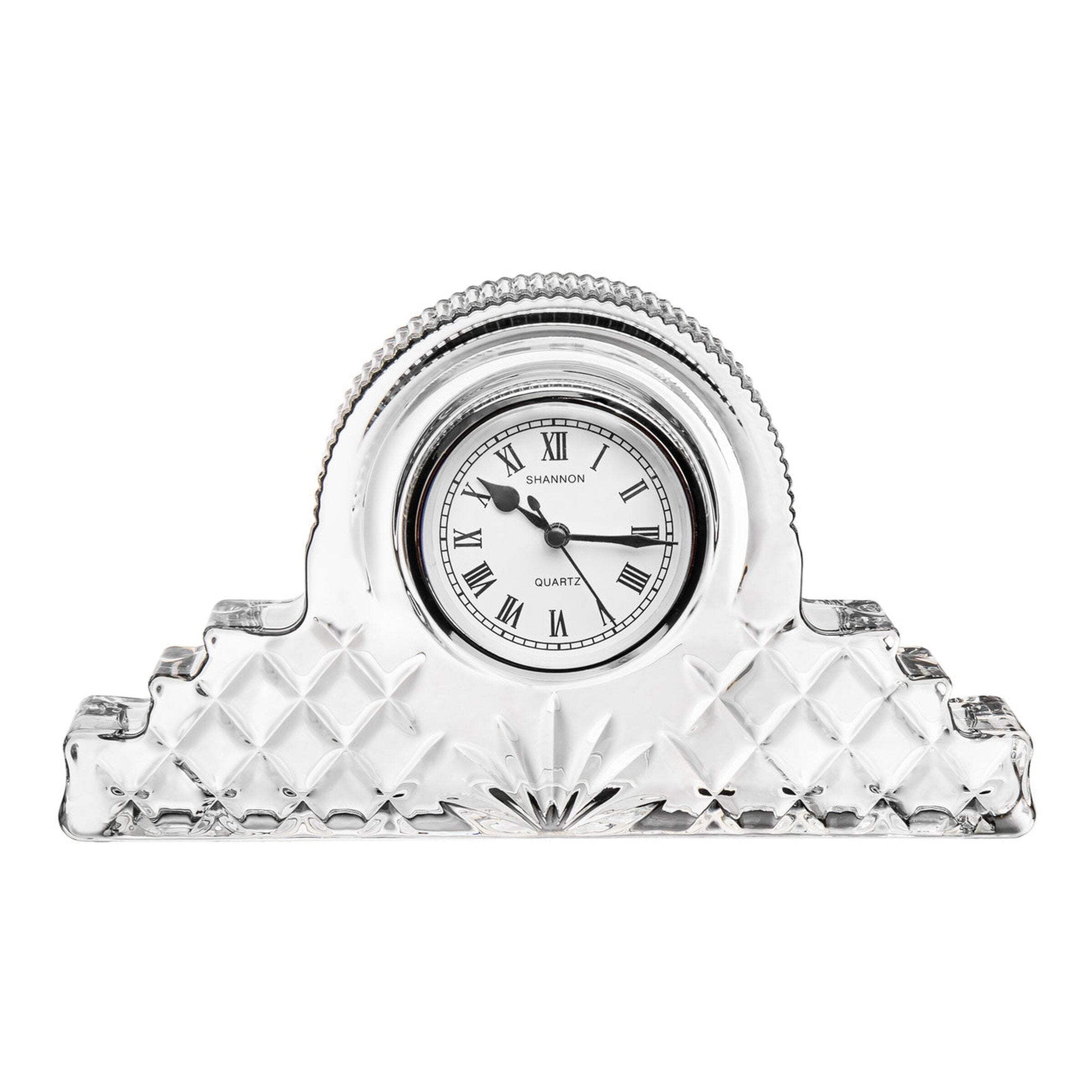 Dublin Crystal Cut Silent Mantle Clock
