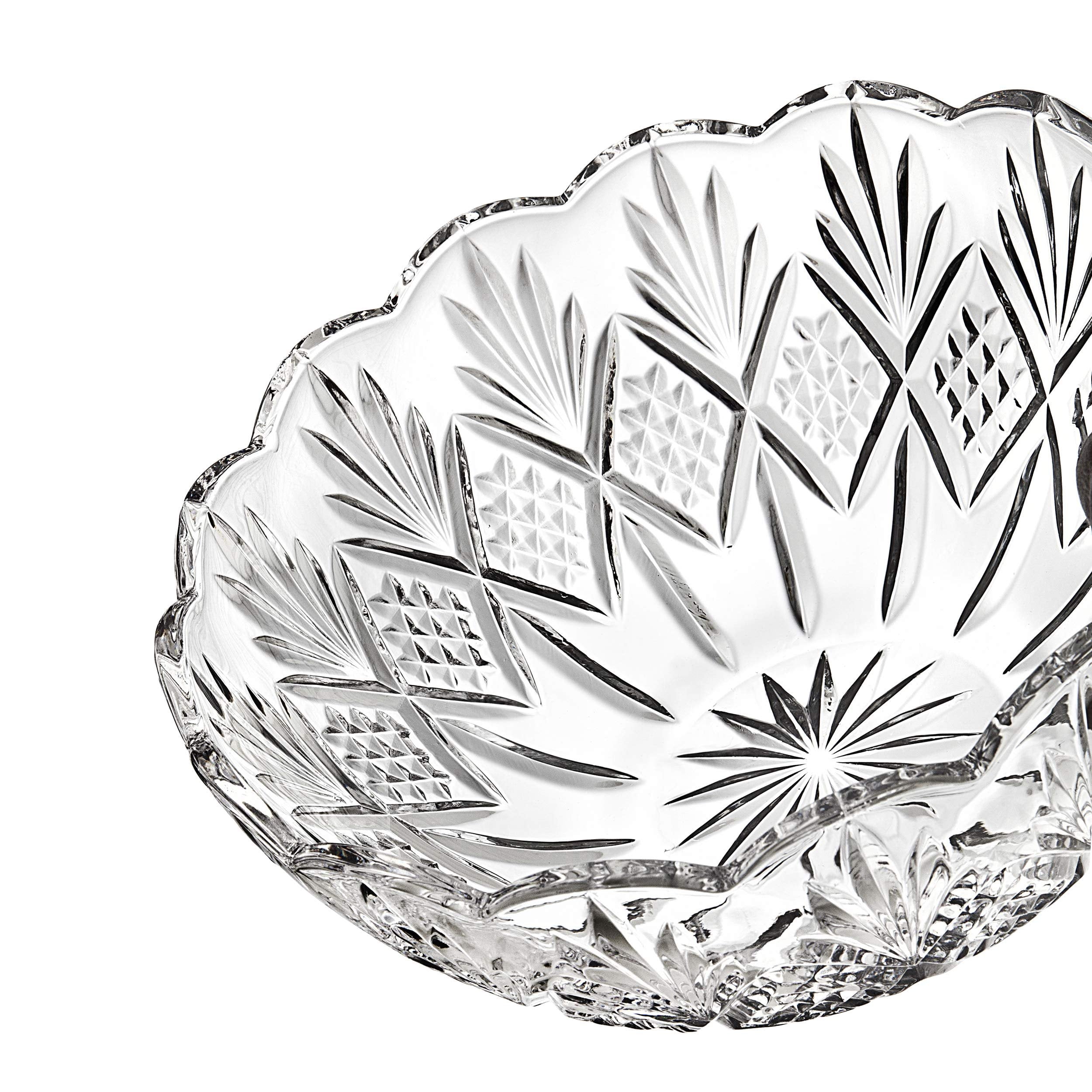Dublin Clear Crystal 8.5" Scalloped Serving Bowl