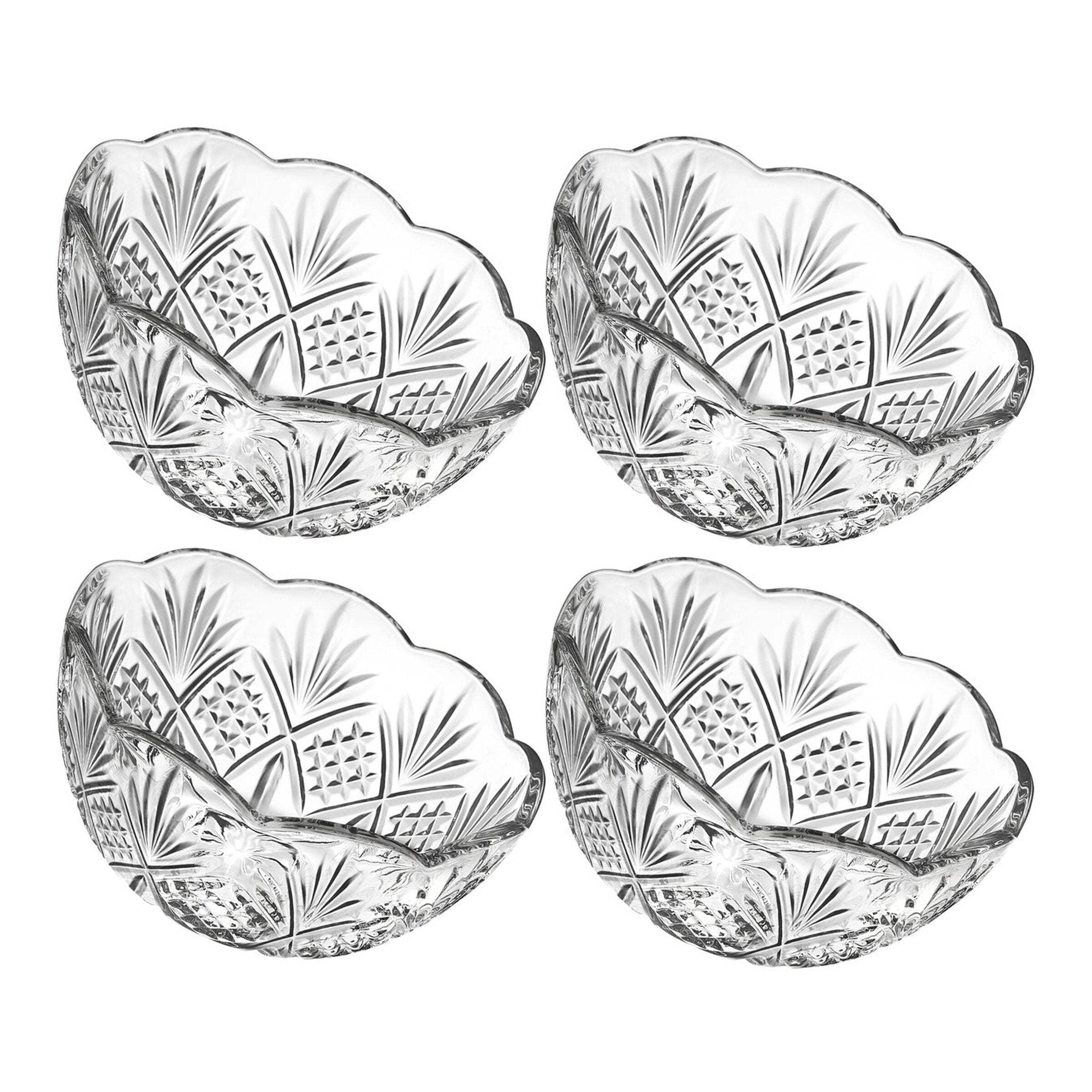 Dublin Clear Crystal 3.5oz Dessert and Candy Bowls Set