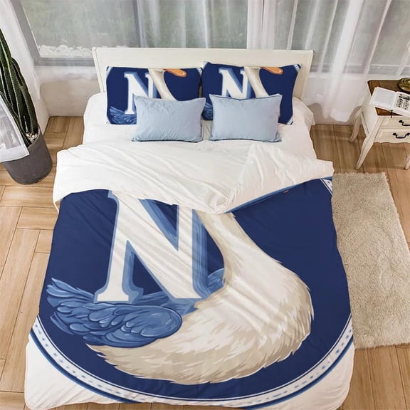 duckling Comforter Covers 3D Printed Duvet Cover Bedding Set Quilt Cover for Childrens And Adults with Pillowcases 3 Pieces Microfiber with Zipper Closure(68"x86")