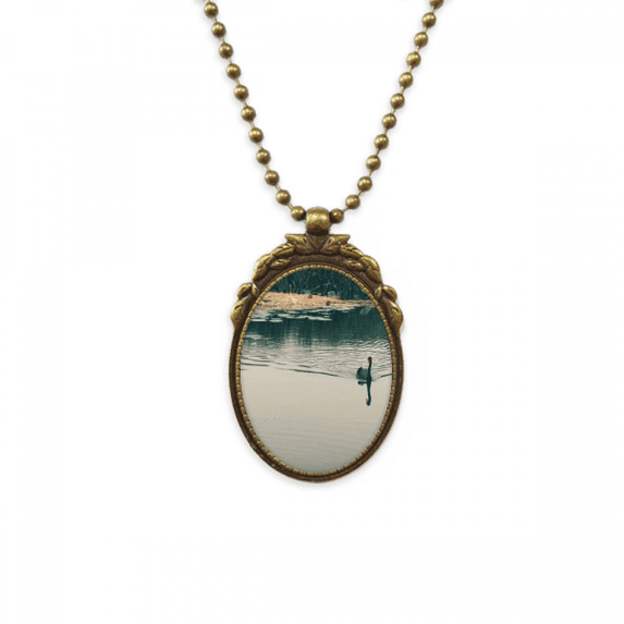 ducks lake photography antique necklbrass vintage pendant keychain
