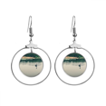 thumbnail image 1 of ducks lake photography earrings dangle hoop jewelry drop circle, 1 of 3