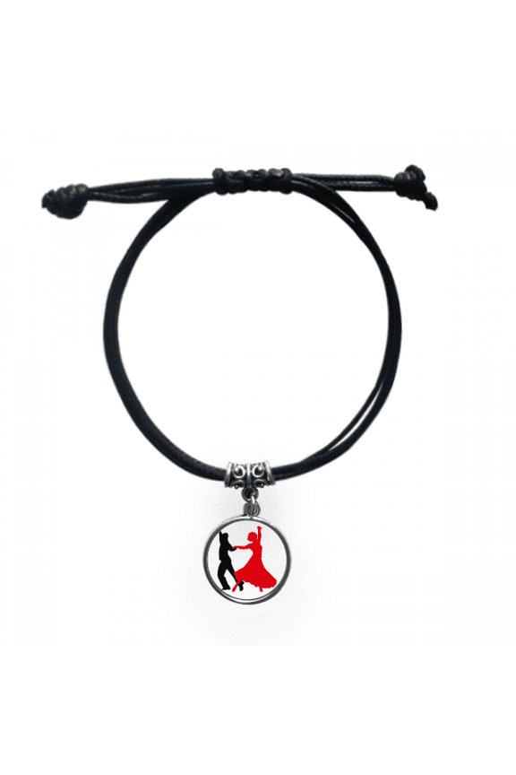 duet dance social dancing dancer bracelet leather wristband black jewelry
