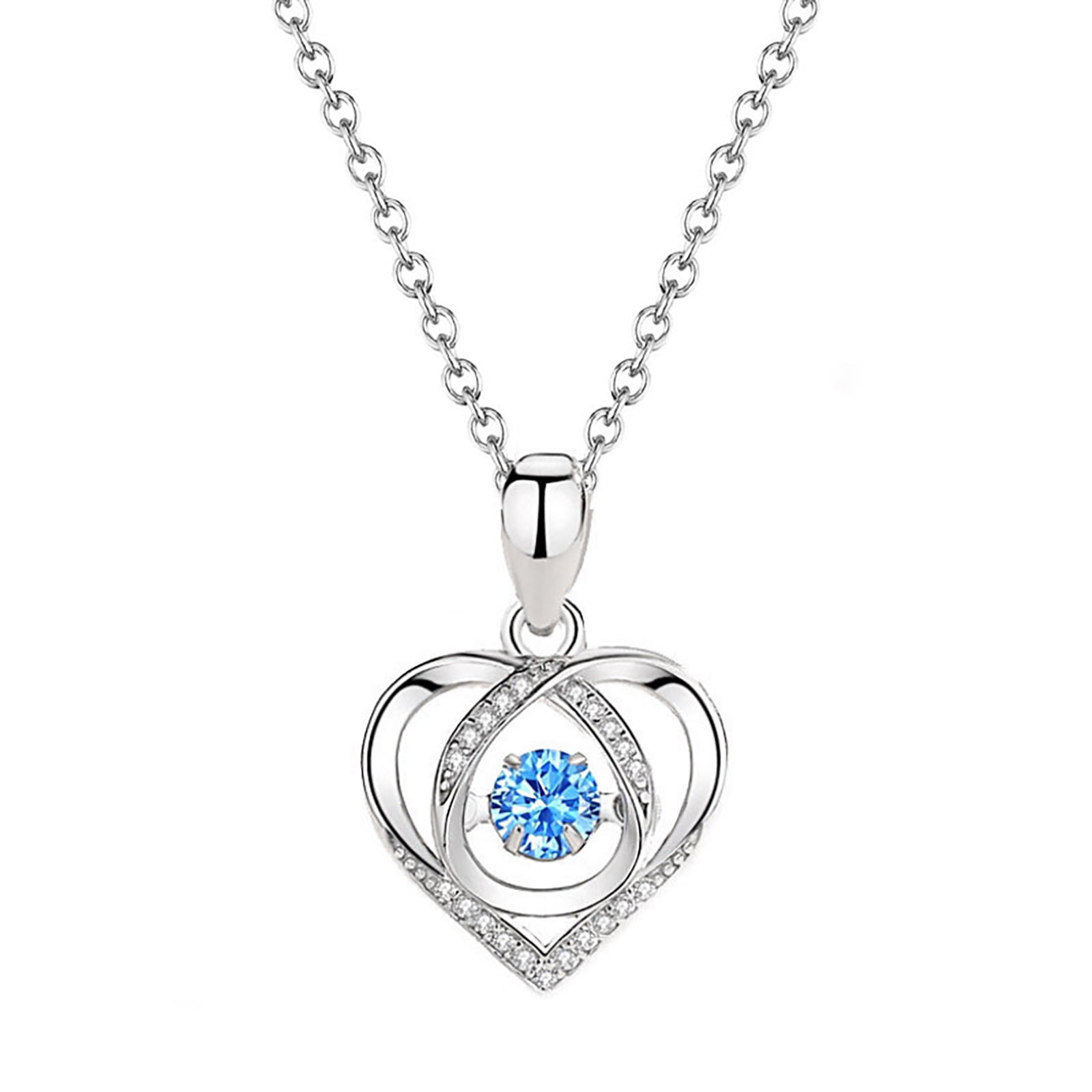duhgbne diamond necklace woman beating dazzling heart shaped diamond
