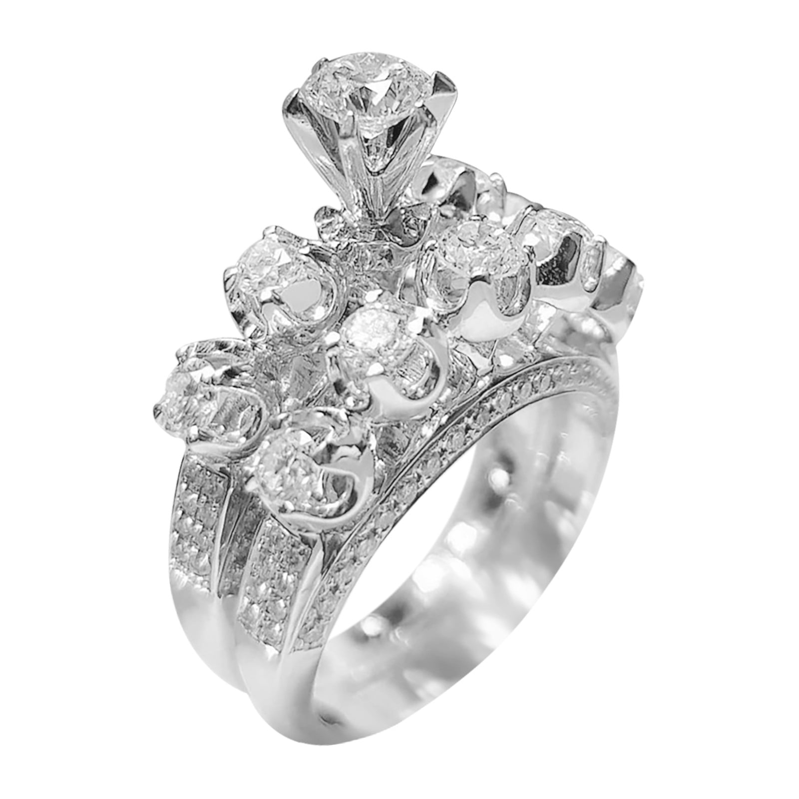 "duhgbne rose diamond ring, valentine's day diamond ring, rose ring