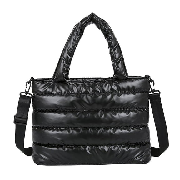 duhgbne tote bag for women quilted handbag lightweight winter down cotton padded shoulder bag down padding