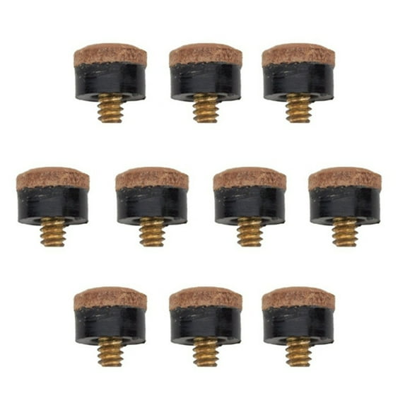 duixinghas Medium 10mm Faux Leather Billiard Cue Tips (10 Count) Pack