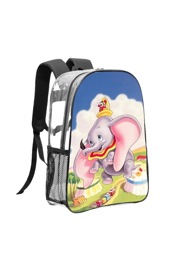 dumbo Pattern Transparent Backpack Lightweight And fashionable Showcasing Personality And Leading The Trend