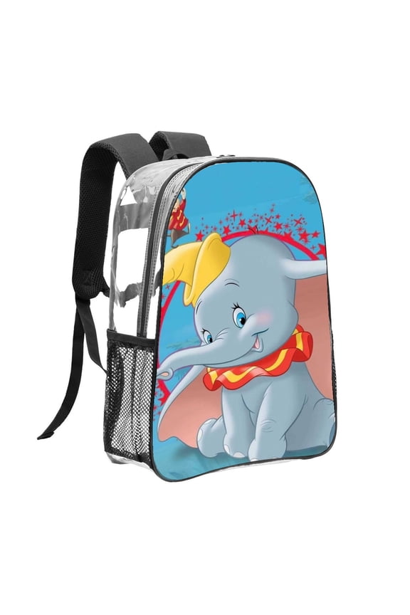 dumbo Pattern Transparent Backpack Lightweight And fashionable Showcasing Personality And Leading The Trend