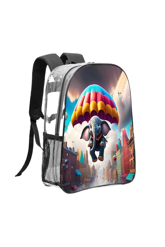 dumbo Pattern Transparent Backpack Lightweight And fashionable Showcasing Personality And Leading The Trend