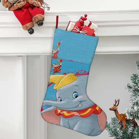 dumbo Ultra soft velvet Christmas socks, Large Super Soft Christmas Stockings For Christmas Xmas Tree Holiday Fireplace Family Decor Gifts