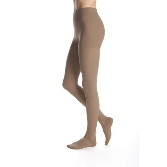 duomed Advantage Soft Opaque 20-30 mmHg Maternity Pantyhose Closed Toe Compression Stockings, Almond, XXL, Standard