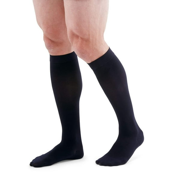 Mediven Duomed Patriot Men's Ribbed Knee High Socks 20-30 mmHg