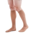 thumbnail image 1 of duomed Patriot Men's Ribbed 30-40 mmHg Knee High Closed Toe Compression Socks, Tan, Small, 1 of 3