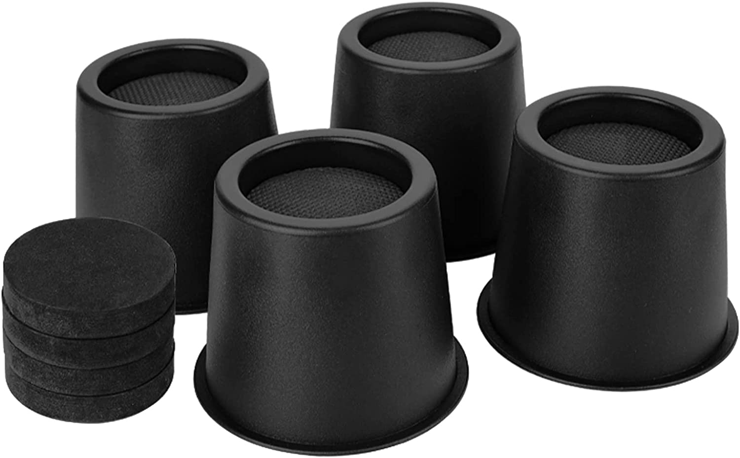 durable BTSDhome Round Bed Risers 4 inch Heavy Duty Furniture Risers Table Chair Risers Lift up