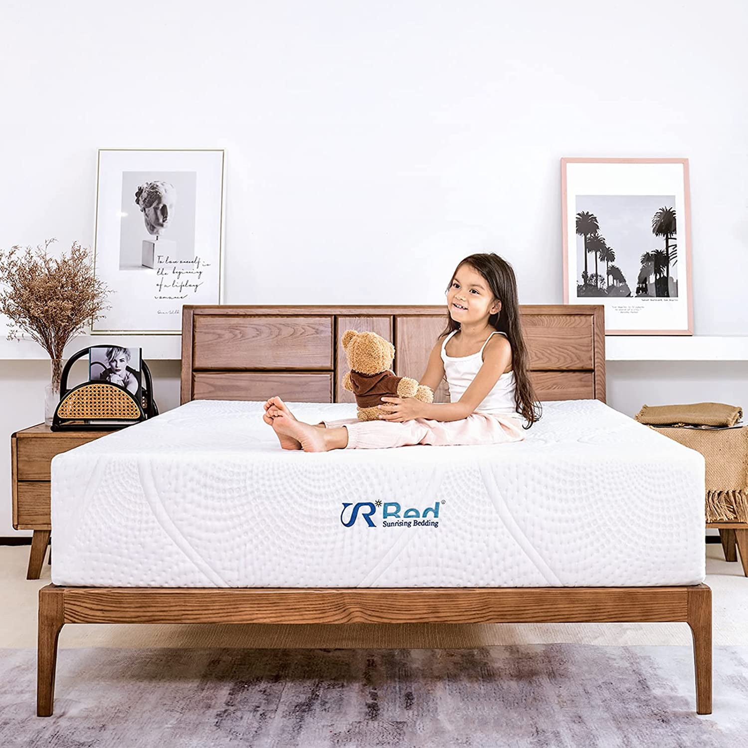 durable Bedding 8" Gel Memory Foam Mattress in a Box Twin Size Firm No