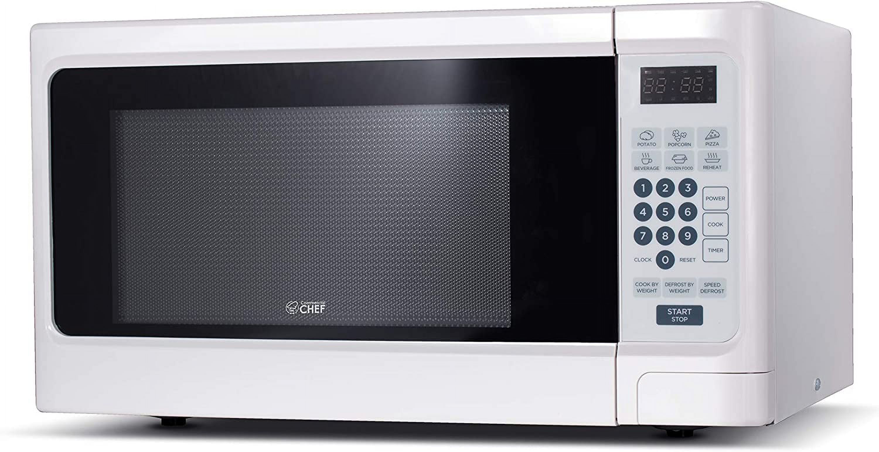 Commercial Chef Countertop Microwave 1.1 Cubic feet White