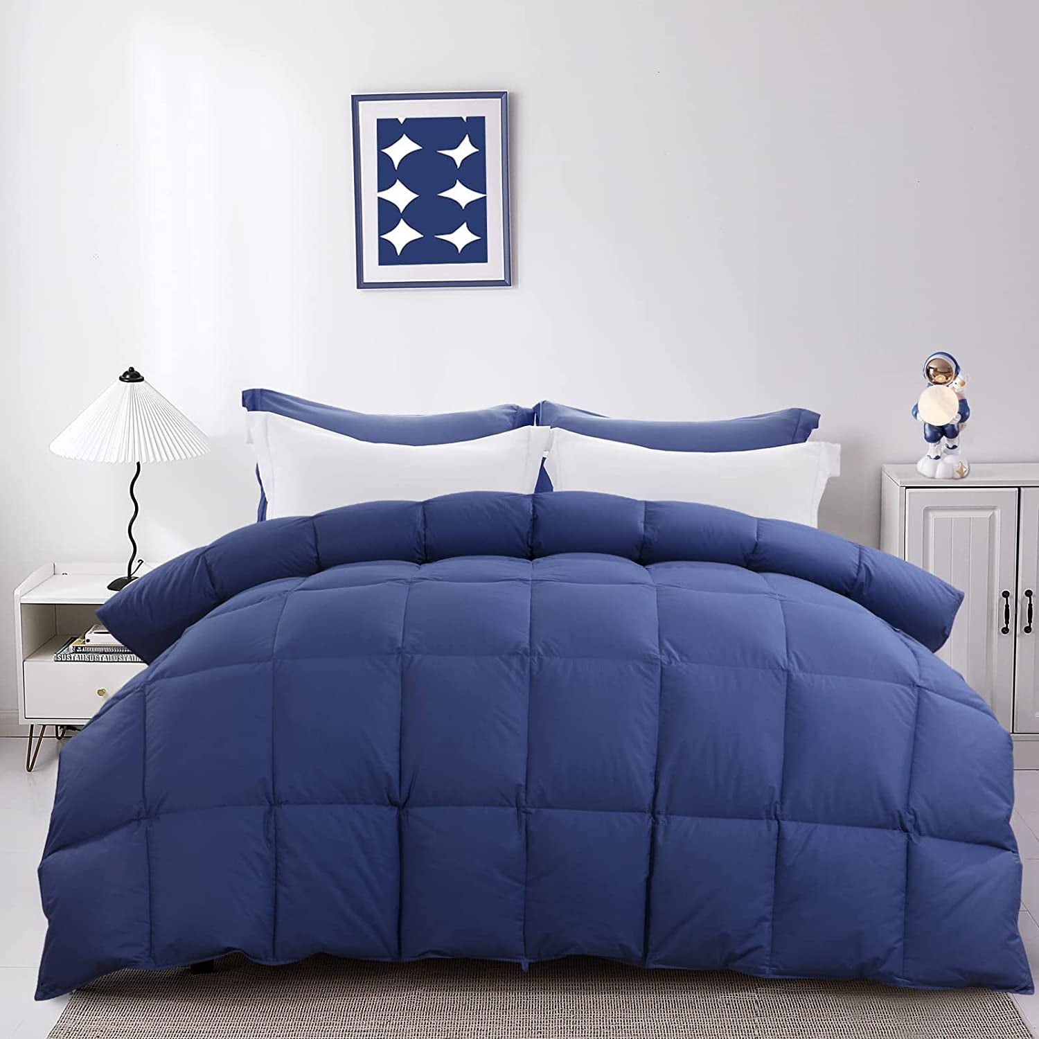 Feather and Down Comforter Oversized King Comforter 120 x 120 White