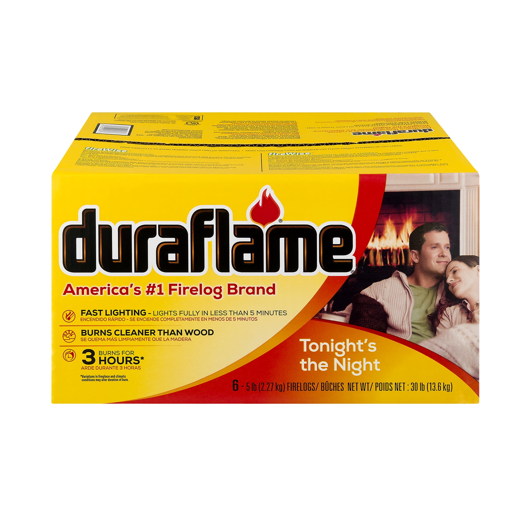 duraflame® 5lb 3-hr Firelog – 6 pk - Walmart.com