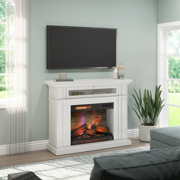 duraflame® Electric Fireplace Wall Mantel, Bright White