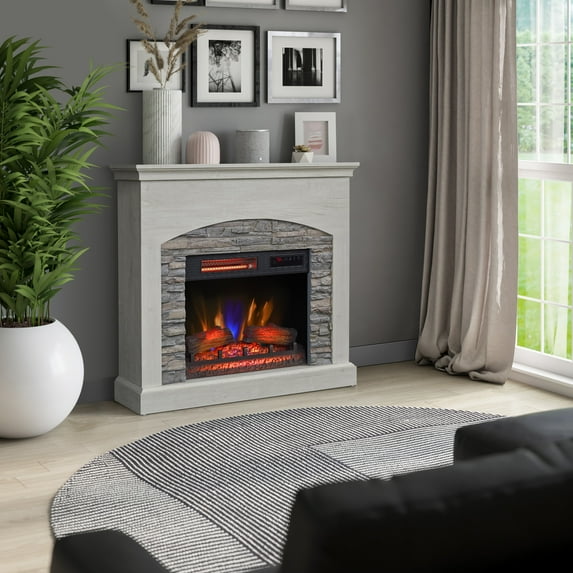 duraflame® Wall Mantel Electric Fireplace, Fairfax Oak