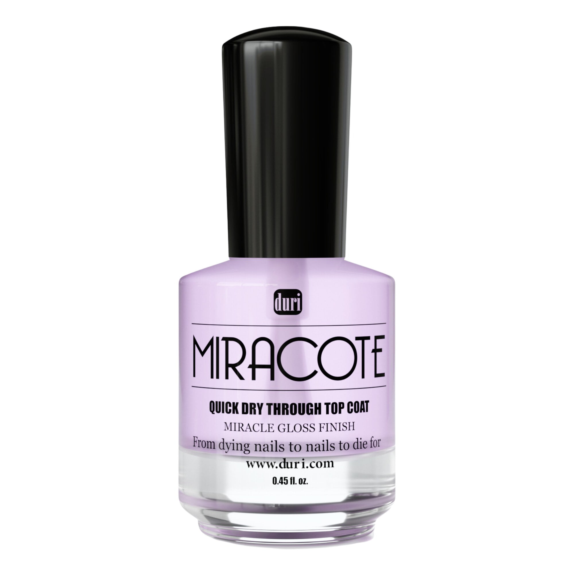 duri Miracote Quick Dry Through Top Coat for Miracle Gloss Finish Nails