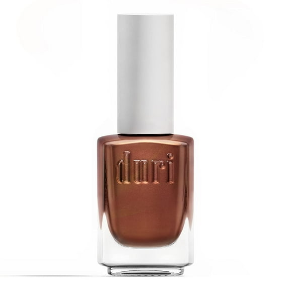 Duri Nail Polish, 681 Flambe Orange, Metallic Orange Two-Tone Shimmer, Full Coverage, 0.45 fl.oz.