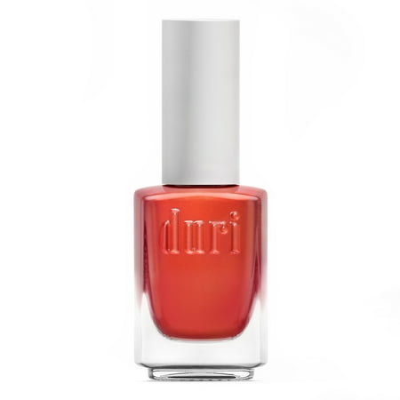 duri Nail Polish, 744 Karma, Red Orange Shimmer, Full Coverage, Fast Drying, Lasting Color, 0.45 Fl Oz