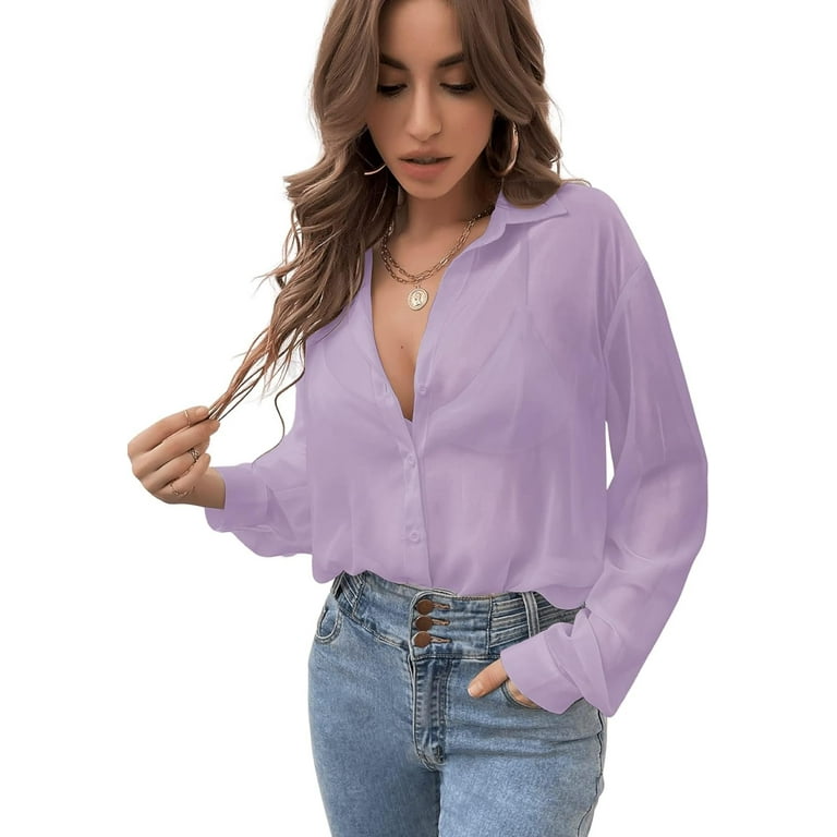 Lilac sheer top on sale