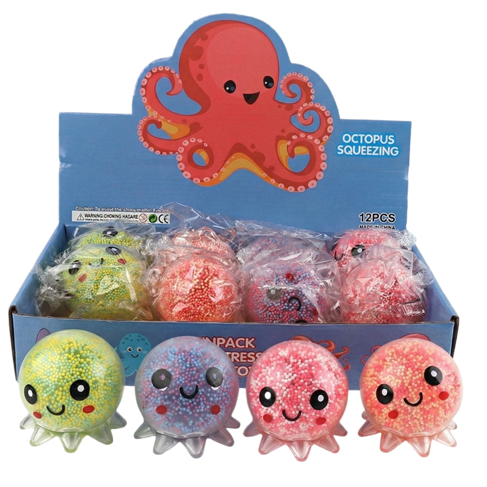 dutauuu 12 Pcs Octopus Silhouette Sensory Fidget Set, Micro-bead Filled Handout for Events, Cephalopod Theme Desk Gadget for Quiet Engagement, Bulk Artisan Party Bag Filler, Festive 12 Pack