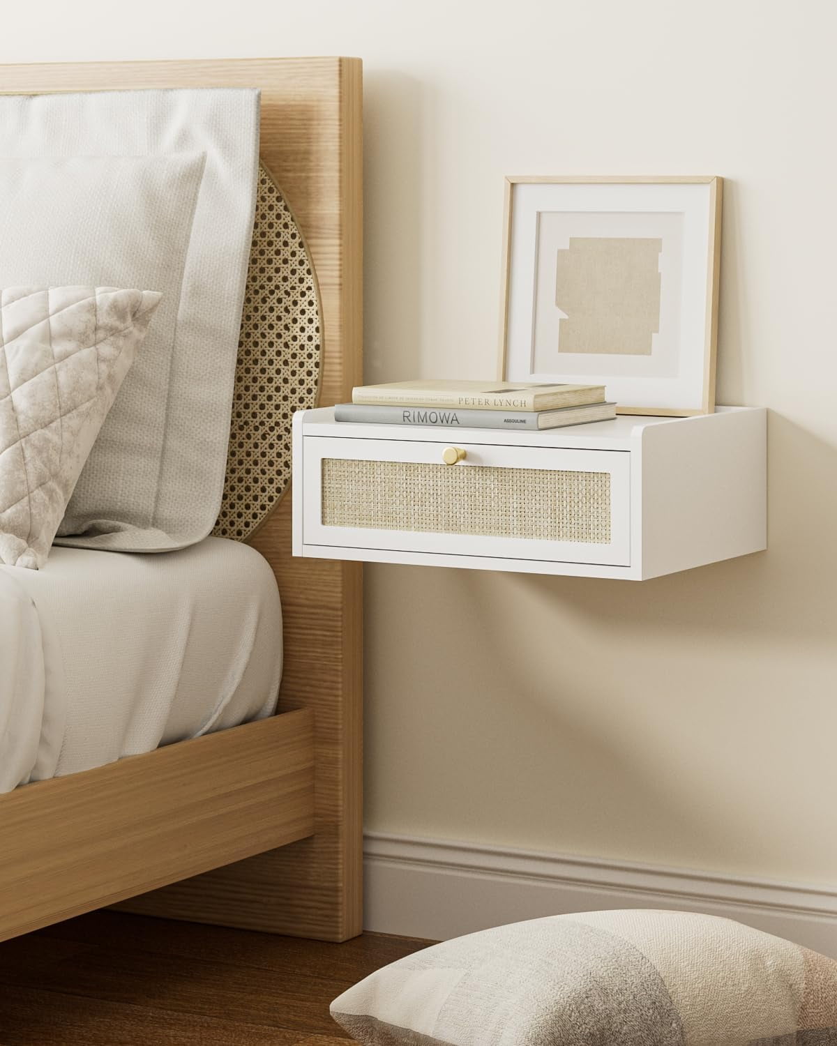 dvbiyno Floating Nightstand Wall Mounted Night Stand with Drawer Small — free download