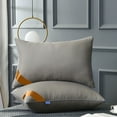 thumbnail image 1 of dwsnxt Feather Velvet Hotel-grade Pillow Set of 2 Down Bed Pillows for Back, Side Stomach Sleepers Skin-friendly Cotton Fabric, Premium Load Power, Superior Design, Certifiably Ethical Gray, 1 of 6