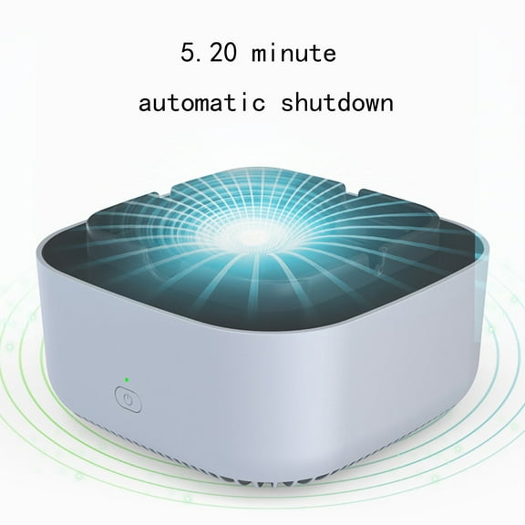 dwsnxt Gray ABS Multifunctional Smoke-less Ashtray with Negative Ion Purifier for Indoor Use, Easy to Clean and Flame Retardant Gray